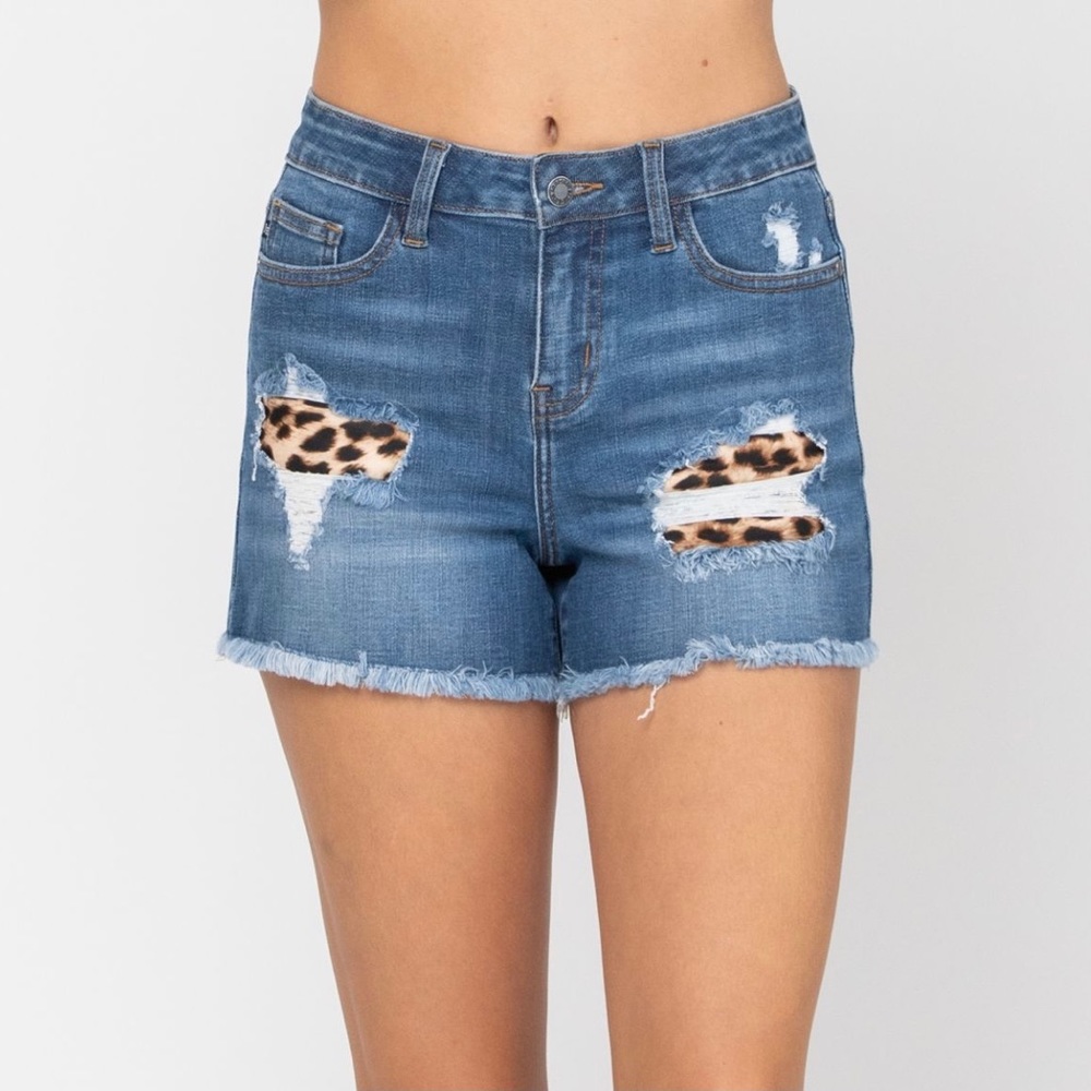 Judy Blue Leo Patch Shorts